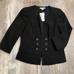 White House Black Market Black Blazer with 3/4 sleeves. Size 6